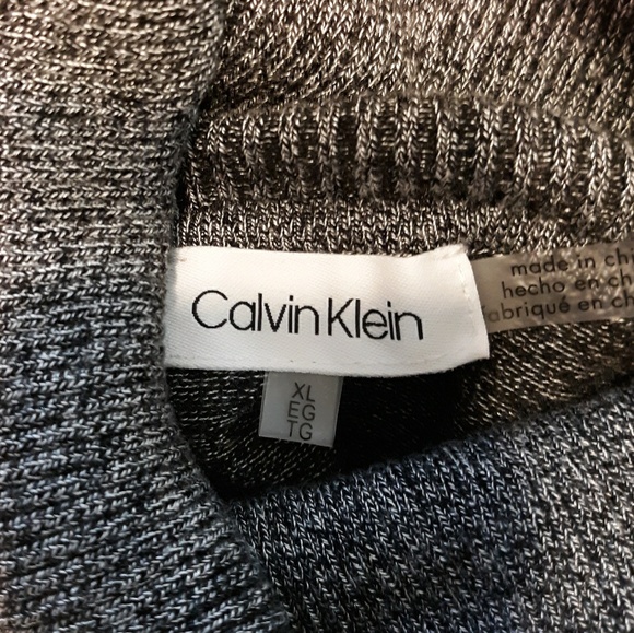 CALVIN KLEIN SILKY GRAY TURTLENECK, XL - Picture 4 of 5